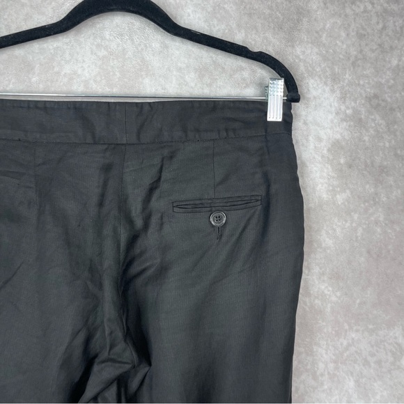 Isabel Marant Cupro Linen Blend Crop Black Pants Women's Size 0 - Picture 3 of 5
